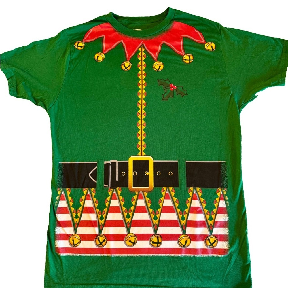 🎅 Holiday Time Green and Red Elf Tee
